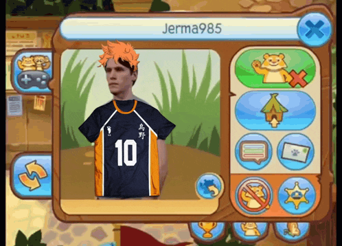 a man wearing a jersey with the number 10 is in a video game