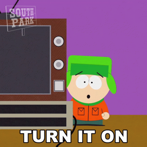 Turn It On Kyle Broflovski GIF - Turn It On Kyle Broflovski South Park GIFs