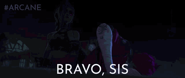 a drawing of a woman with the words bravo sis written on it