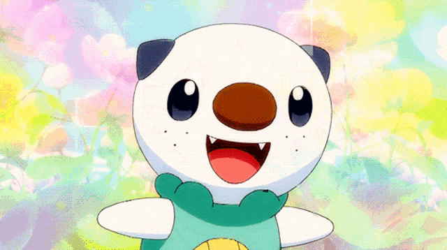 a cartoon character has heart shaped eyes and a smile on his face