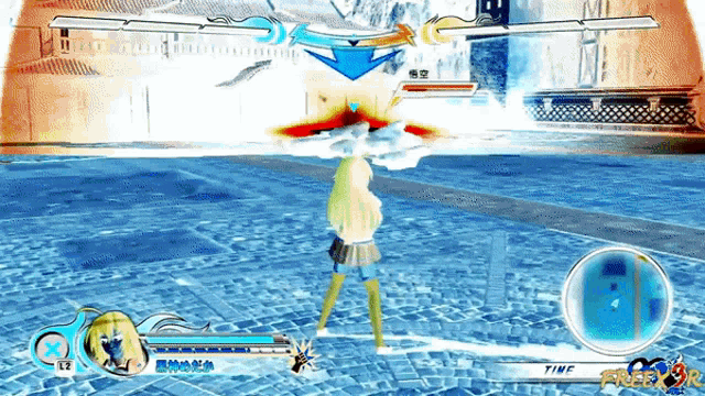 a screenshot of a video game that says time on the bottom