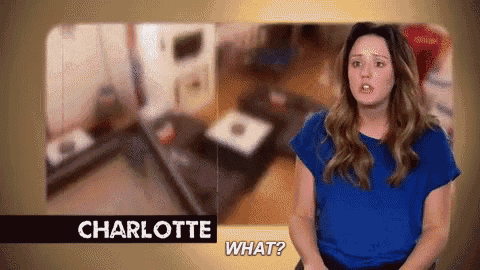 a woman in a blue shirt is asking charlotte what .