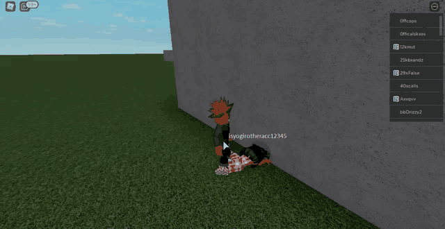 a screenshot of a video game shows a person laying on the ground with the name rygg written on the bottom of the screen