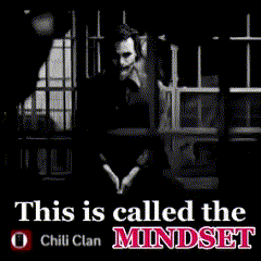 a black and white photo of a man with the words " this is called the mindset " below him