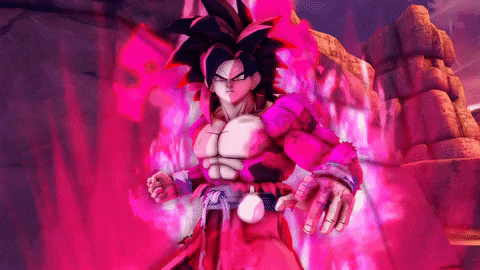 a cartoon character is surrounded by a pink aura