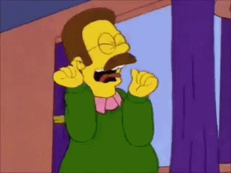 Ned Flanders Simpsons GIF - Ned Flanders Simpsons Aahh GIFs