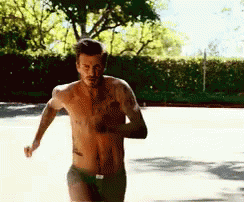 Can We Pretend He Is Running To Us? #mcm GIF - Mcm Man Crush Monday David Beckham GIFs