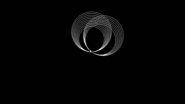 a colorful circular pattern on a black background that looks like a flower