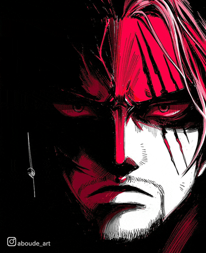 a drawing of a man with red hair and a beard with the caption aboute_art