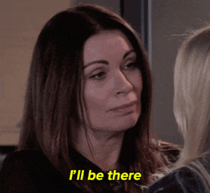 a woman says i 'll be there in front of another woman