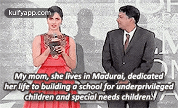 My Mom, She Lives In Madurai, Dedicatedher Life To Building A School For Underprivilegedchildren And Special Needs Children.Gif GIF - My Mom She Lives In Madurai Dedicatedher Life To Building A School For Underprivilegedchildren And Special Needs Children GIFs