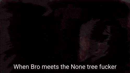 when bro meets the none tree fucker is written on a picture