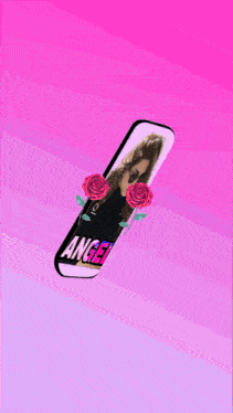 a phone with a picture of a woman and the name aangel
