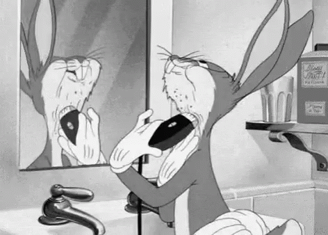 Bugs Bunny Shave GIF - Bugs Bunny Shave Mirror GIFs