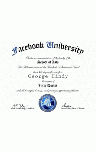 Facebook University GIF - Facebook University Degree GIFs