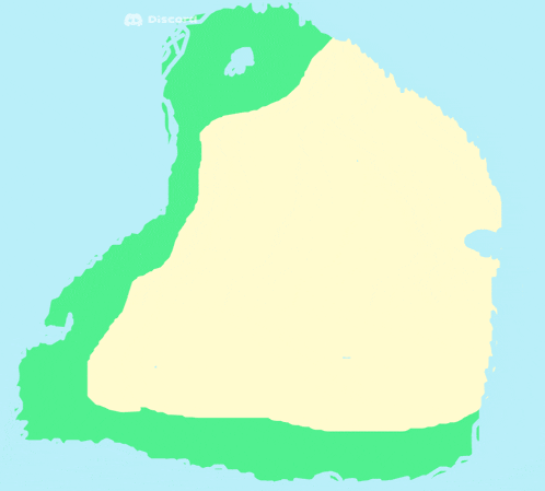 a map of a large island with discord written on the bottom right