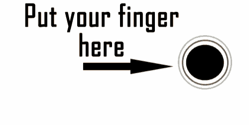 Put Your Finger Here Puppy GIF