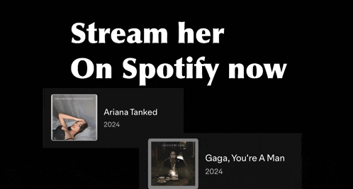 a poster that says stream her on spotify