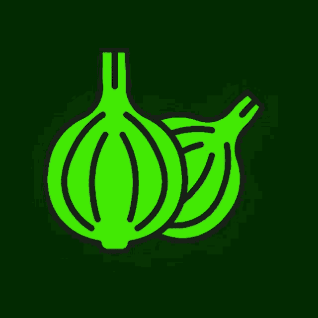 a green onion icon with a black outline on a black background .