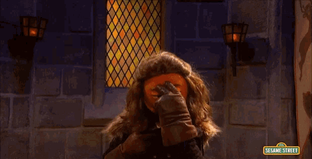 a sesame street cartoon shows a man with a beard saying " and that person is "
