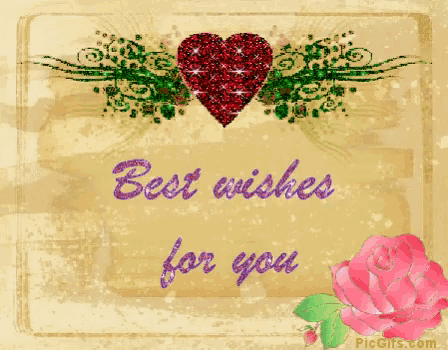 a card that says best wishes for you with a heart