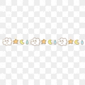 a border of clouds , stars , and flowers on a checkered background