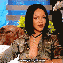 a woman says i 'm single right now while wearing a military jacket