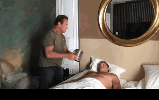 Wake Up Wakey Wakey GIF - Wake Up Wakey Wakey Arnold Schwarzenegger GIFs