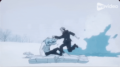 a cartoon character is laying on the ground with the wevideo logo in the upper right corner