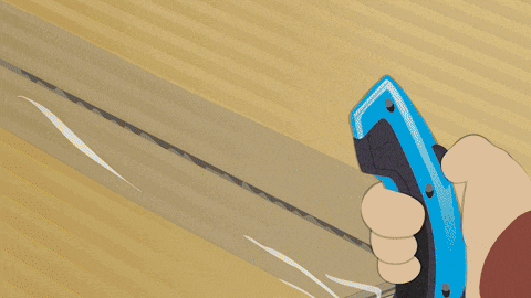 a cartoon character is holding a cardboard box with the number 11 on the side