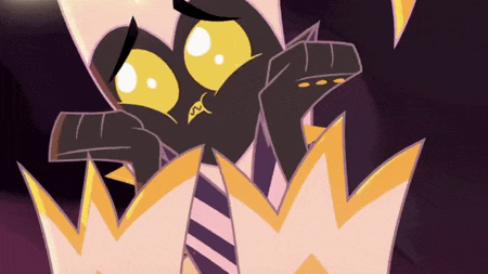 a cartoon character wearing a tie and a crown