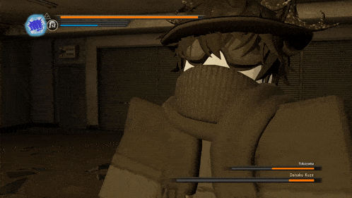 a video game shows two characters one of whom is named tokyuuta