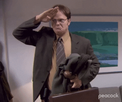 Salute Dwight Schrute GIF - Salute Dwight Schrute The Office GIFs