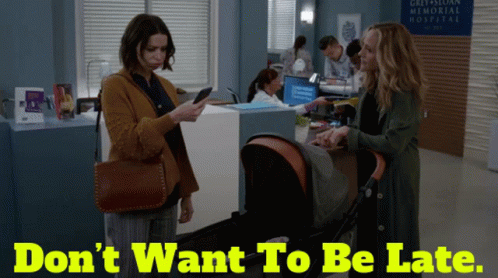 Greys Anatomy Amelia Shepherd GIF - Greys Anatomy Amelia Shepherd Dont Want To Be Late GIFs