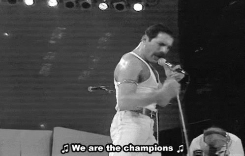 Queen - Champion GIF - Champion We Are The Champions Freddy Mercury GIFs