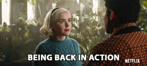 Being Back In Action Sabrina Spellman GIF - Being Back In Action Sabrina Spellman Kiernan Shipka GIFs
