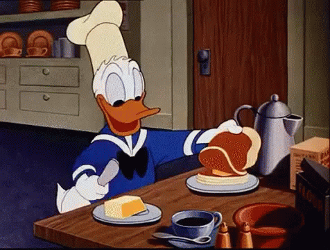 Donald Duck Making Pancakes GIF - Breakfast Pancakes Donaldduck GIFs