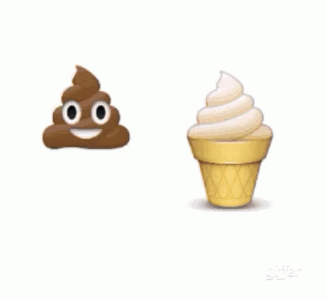 Poop And Ice Cream GIF - Emoji Vanilla GIFs