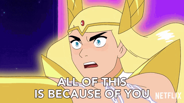 she ra from she ra and the princesses of power says all of this is because of you netflix