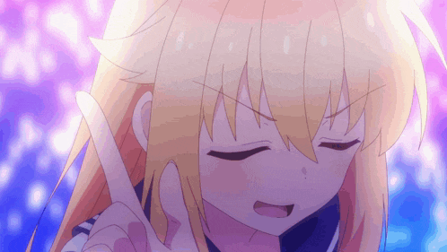 a girl with blonde hair is making a peace sign with her hand