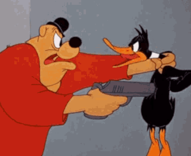 Looney Tunes Daffy Duck GIF - Looney Tunes Daffy Duck Gun GIFs
