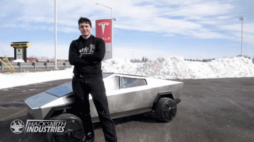 Proud The Hacksmith GIF - Proud The Hacksmith Tesla Cybertruck Vs Ford F150 GIFs