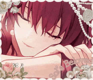 a picture of a girl with the words sol 's beloved on the bottom