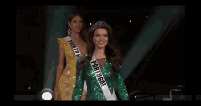 a miss universe contestant from puerto rico smiles on stage