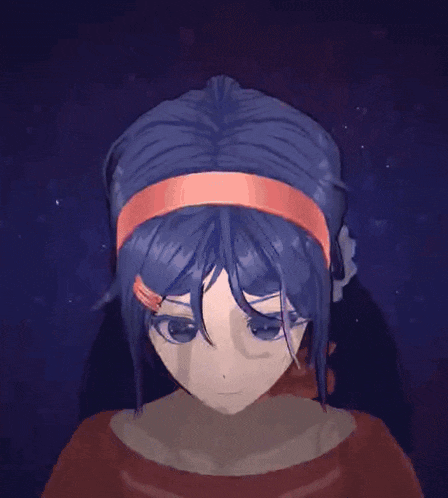 a close up of a girl 's face with a headband on