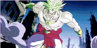 a pixelated image of a dragon ball z character