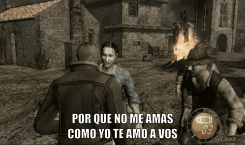 a screenshot of a video game that says por que no me ama como yo te amo a vos