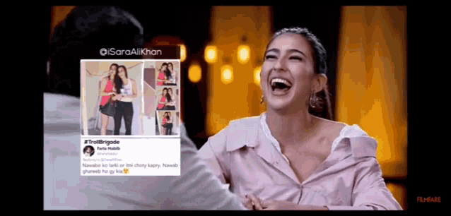 Sara Ali Khan Laughing GIF - Sara Ali Khan Laughing Lol GIFs