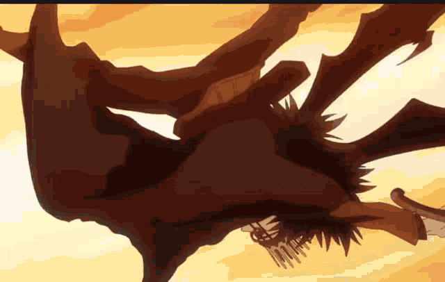 a cartoon character is flying through the air while wearing a black cloak .