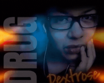 a picture of a woman with glasses and the words family drugs dextrose